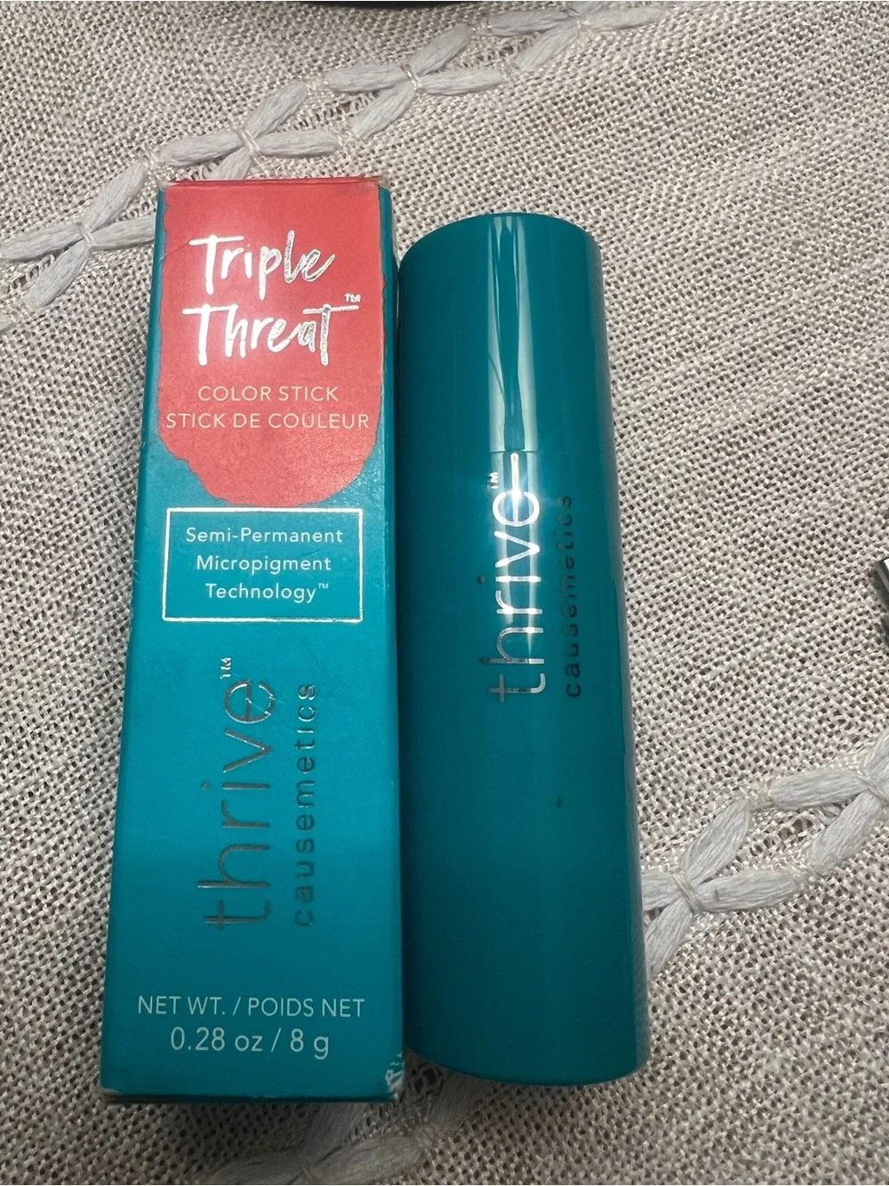 Thrive Causemetics Triple Threat Color Stick “Natalia” Red Orange Matte